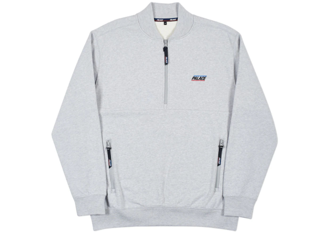 Palace Basically a Half Zip Bomber Grey Marl