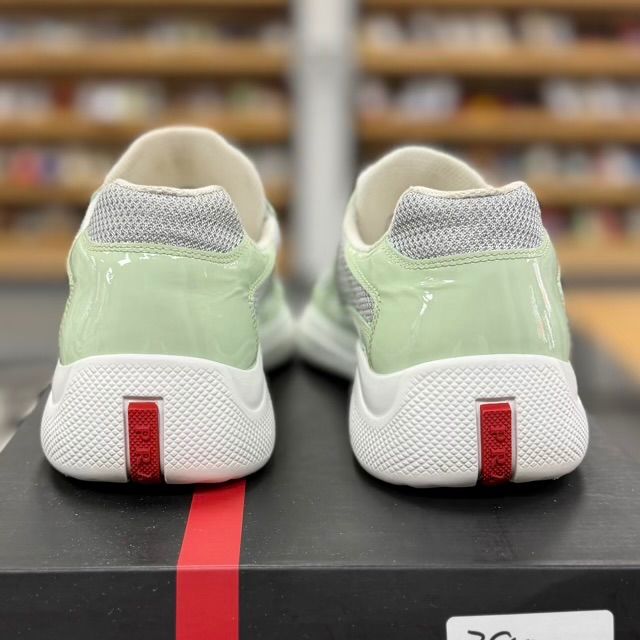 Prada America's Cup Bike Sneaker Rugiade Argento
