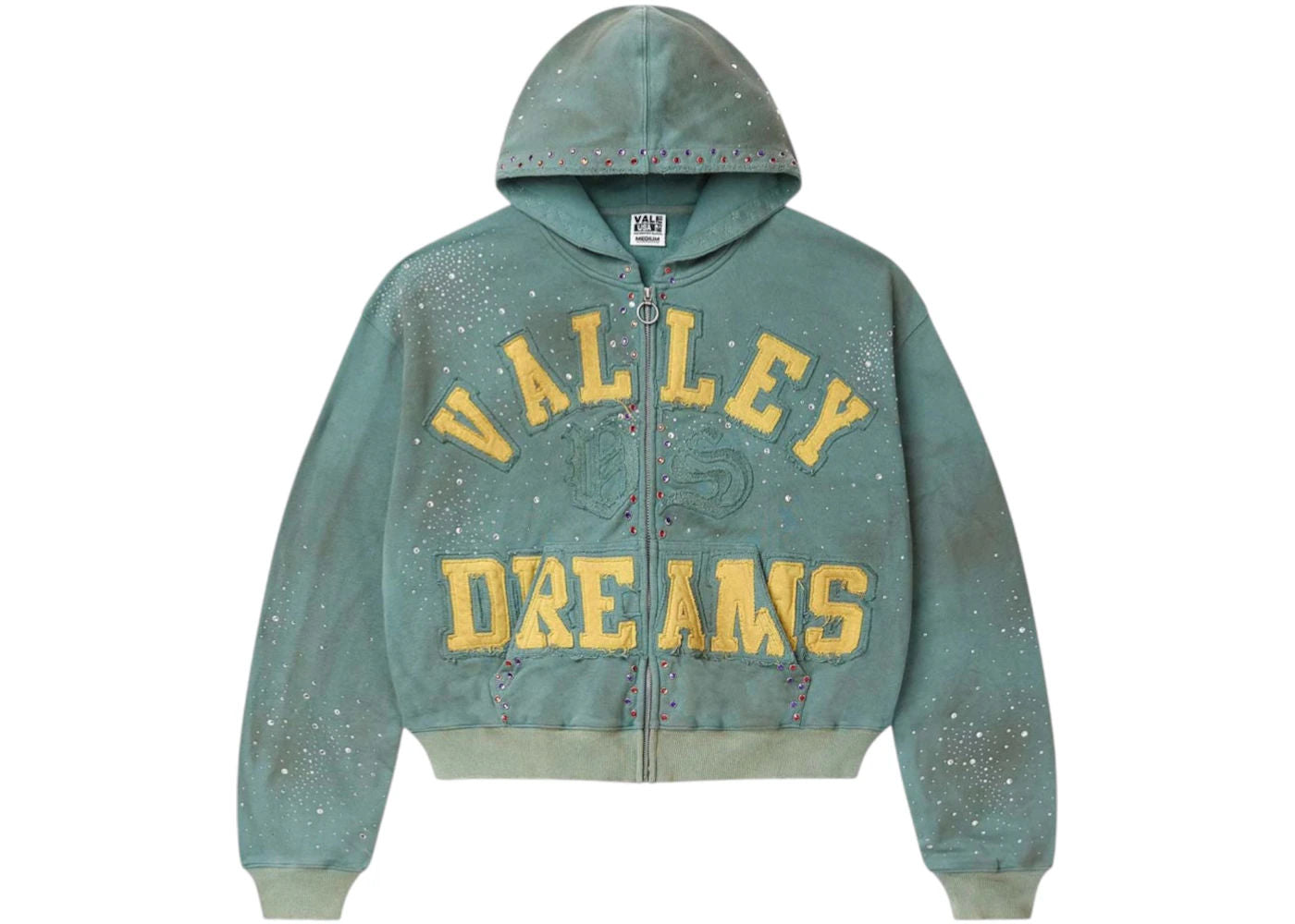 Vale Forever Bank Zip Up Hoodie (Dark Mint) - Preowned