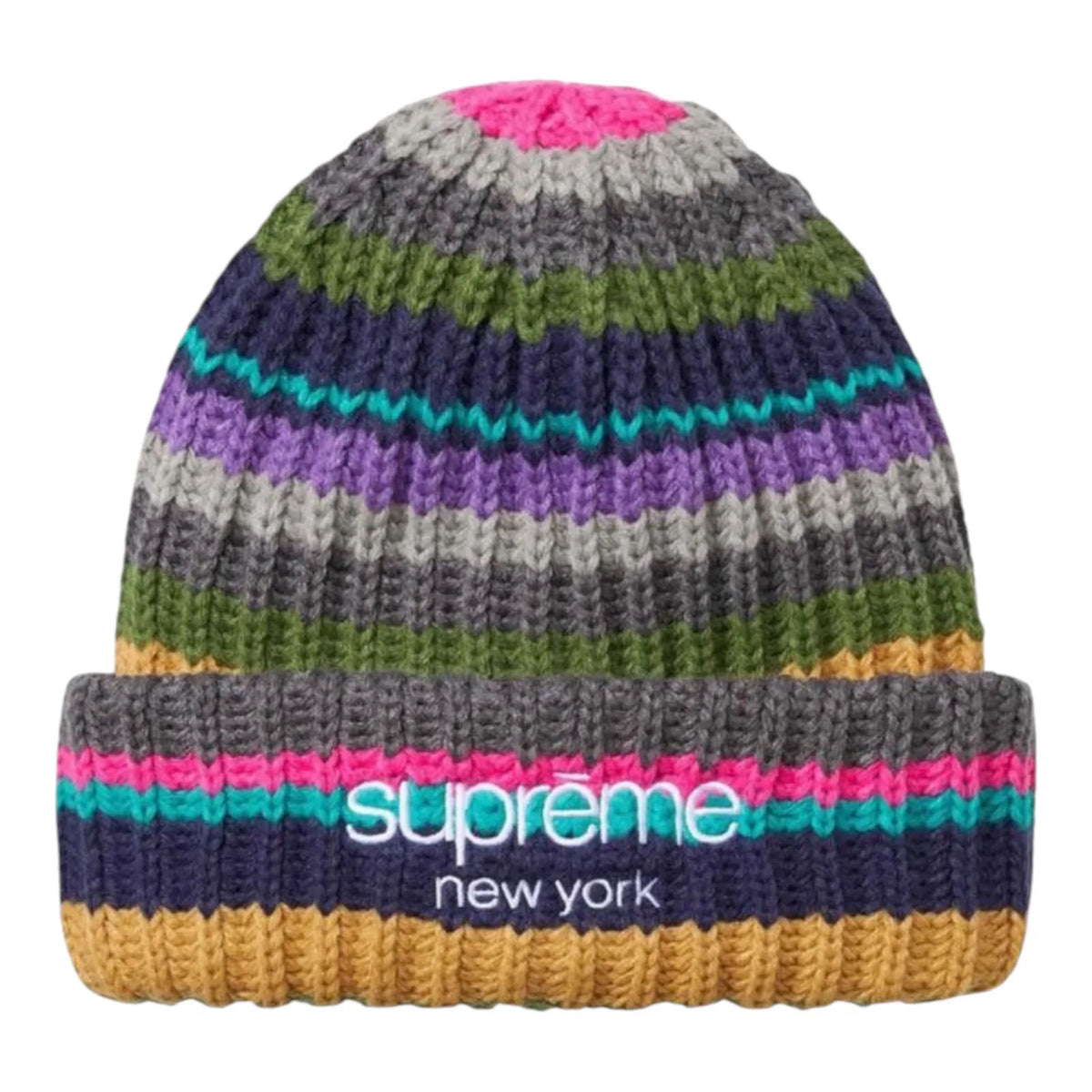 Supreme Classic Logo Chunky Ribbed Beanie (FW26) Multicolor