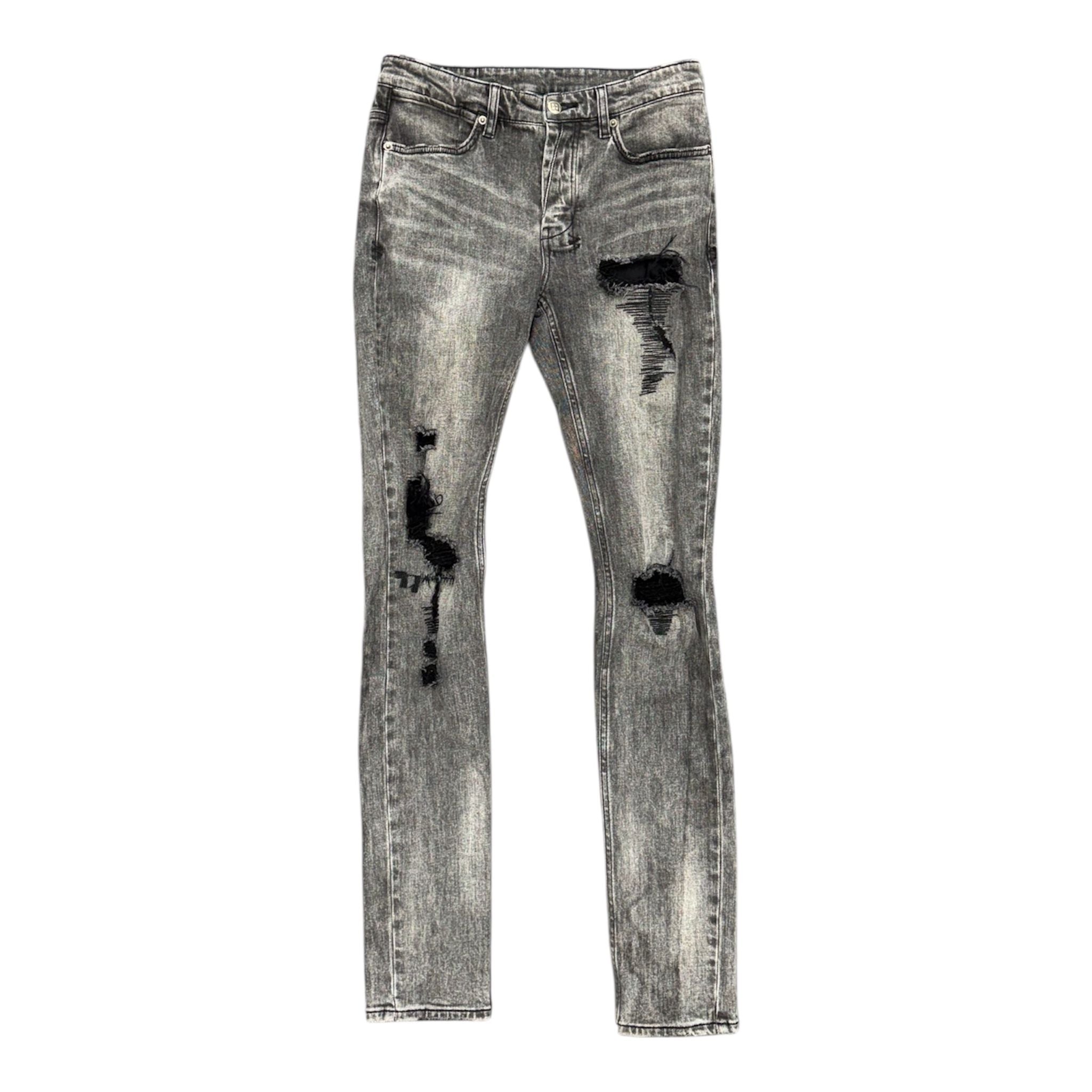 Ksubi Van Winkle Angst Trashed Denim (Grey) - Preowned