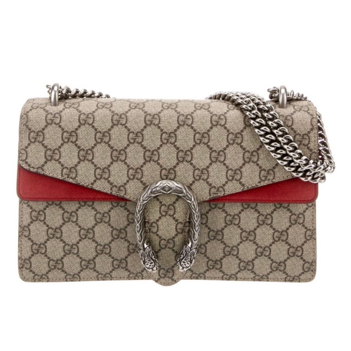 Gucci GG Supreme Dionysus Leather Handbag - Preowned