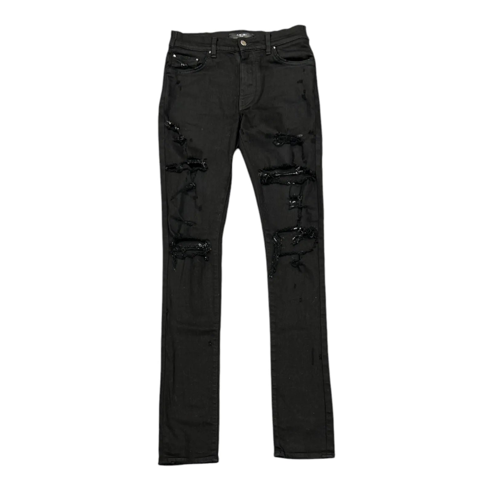 Amiri Distressed Denim (Black) - Preowned