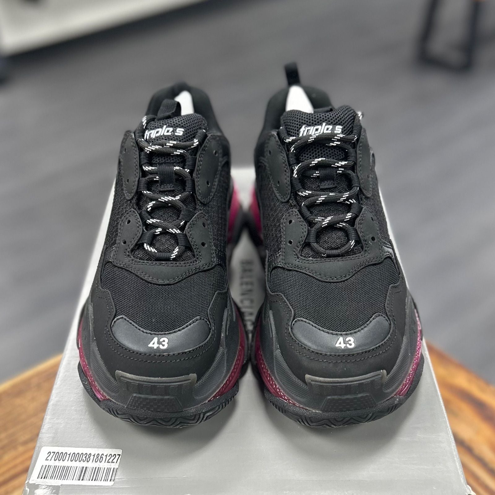 Balenciaga Triple S Clear Sole Neon Pink - Preowned