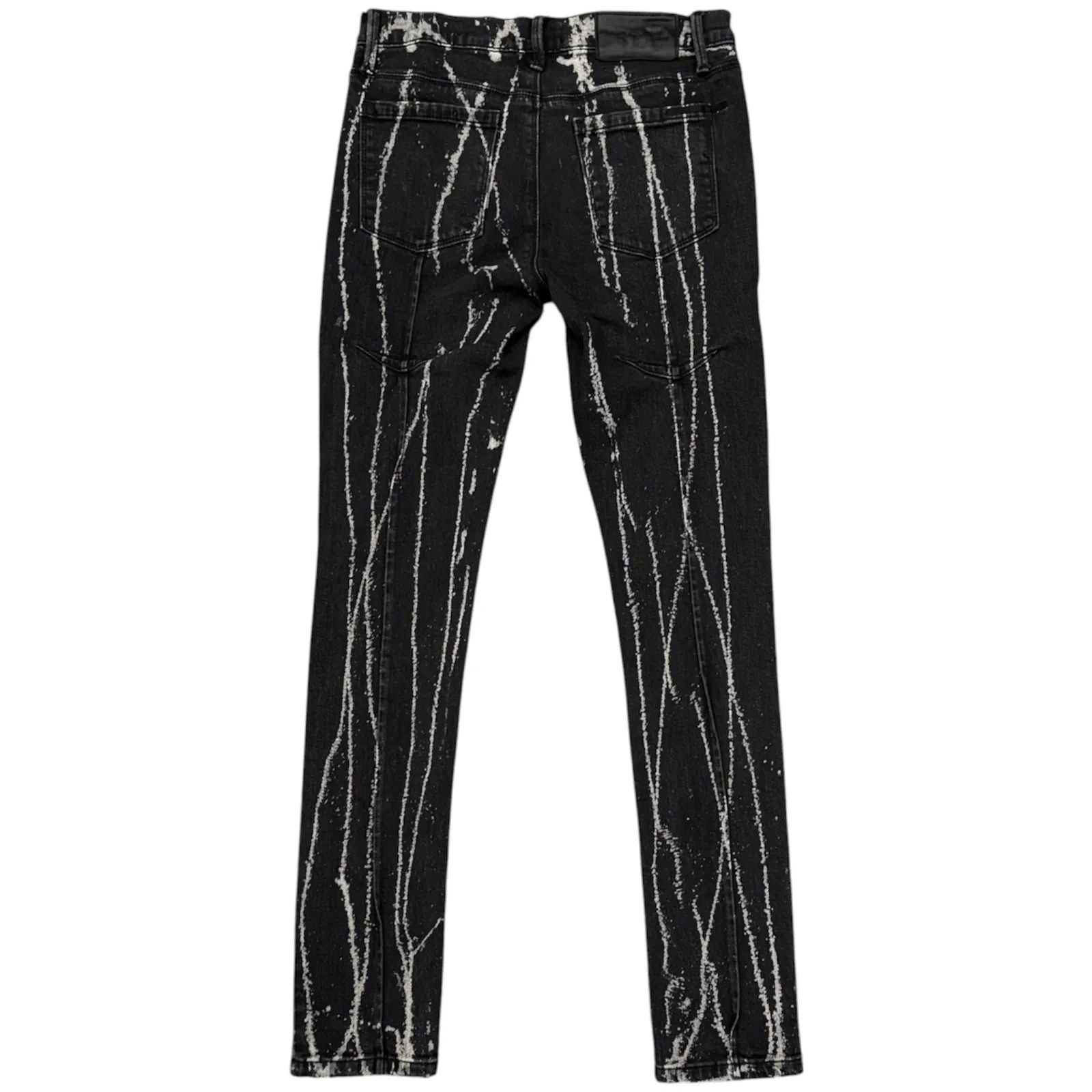 RTA Clayton Skinny Jeans (Black Paint Drip) - Preowned
