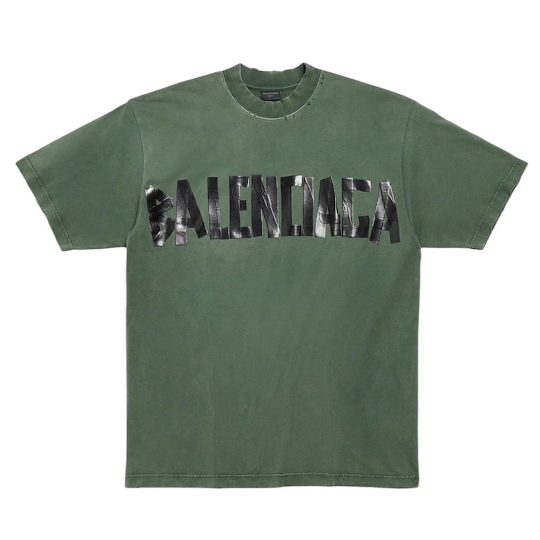 Balenciaga "Tape Type" Tee (Dark Green)