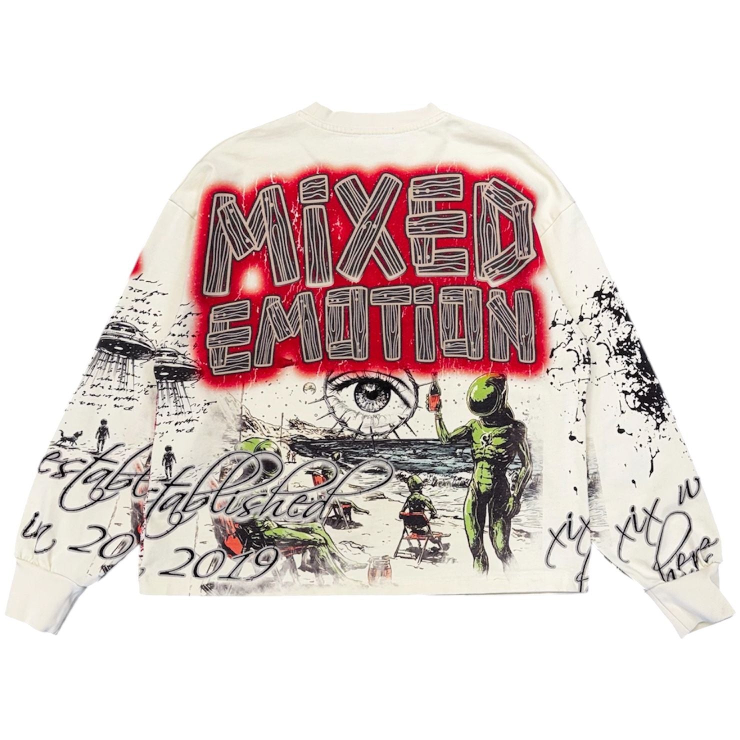 Mixed Emotion Art Club L/S Tee (Cream) - Preowned