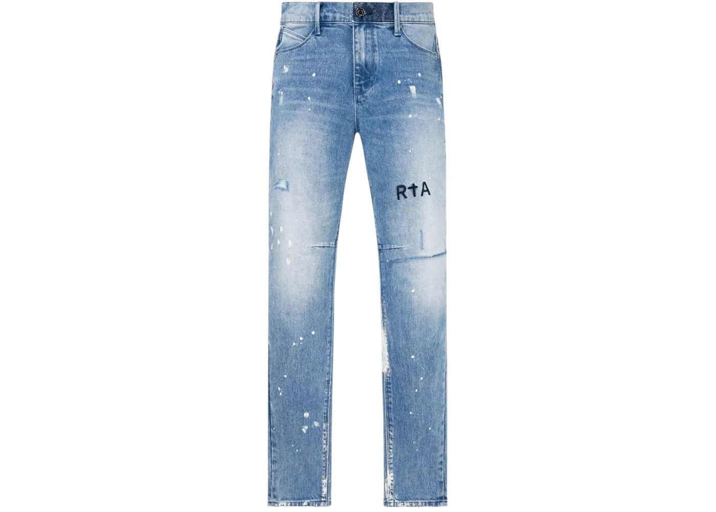 RtA Clayton Jean Distressed White Paint/Blue - Preowned