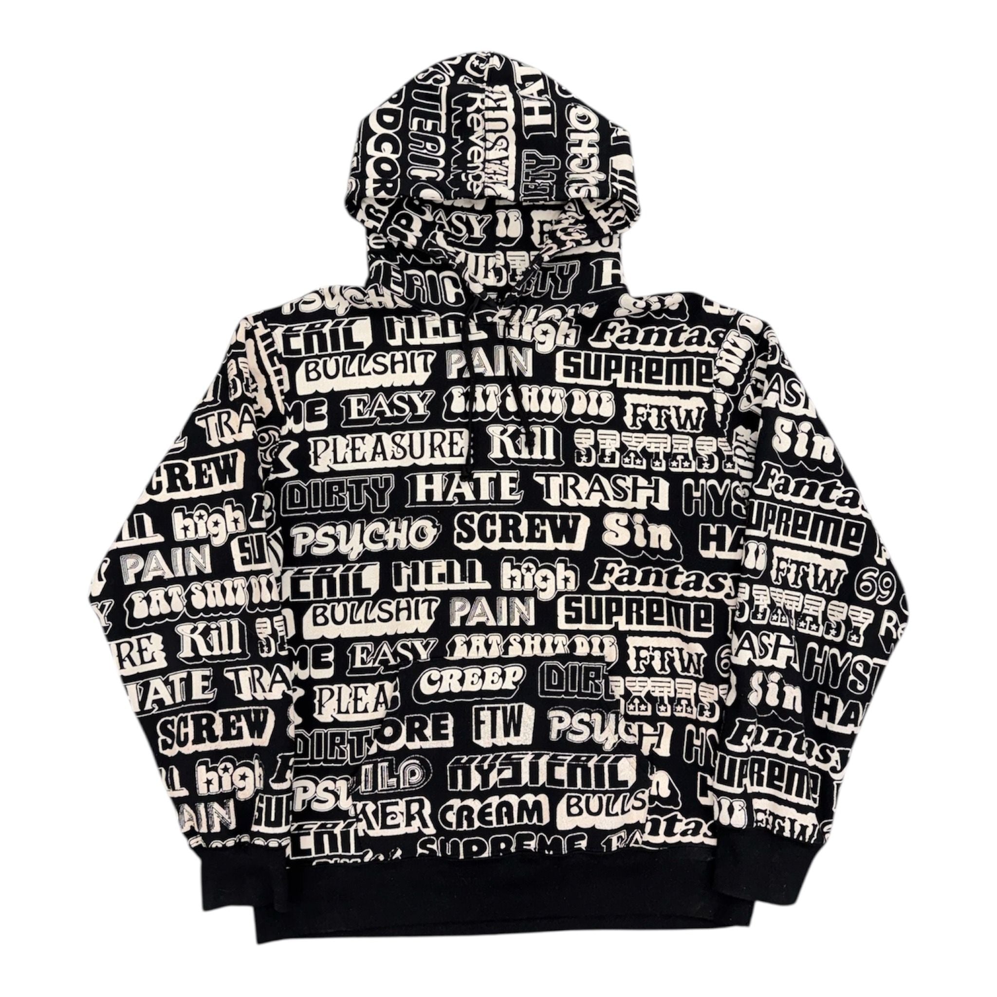 Supreme Hysteric Glamour Text Hoodie (Black) - Preowned