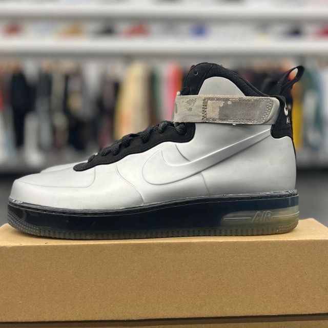 Nike Air Force 1 High Foamposite Silver - Preowned