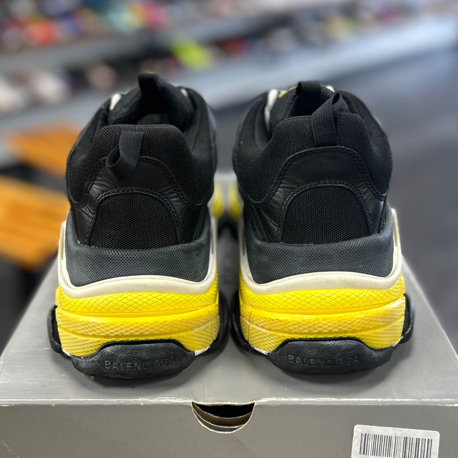 Balenciaga Triple S Black Yellow White - Preowned