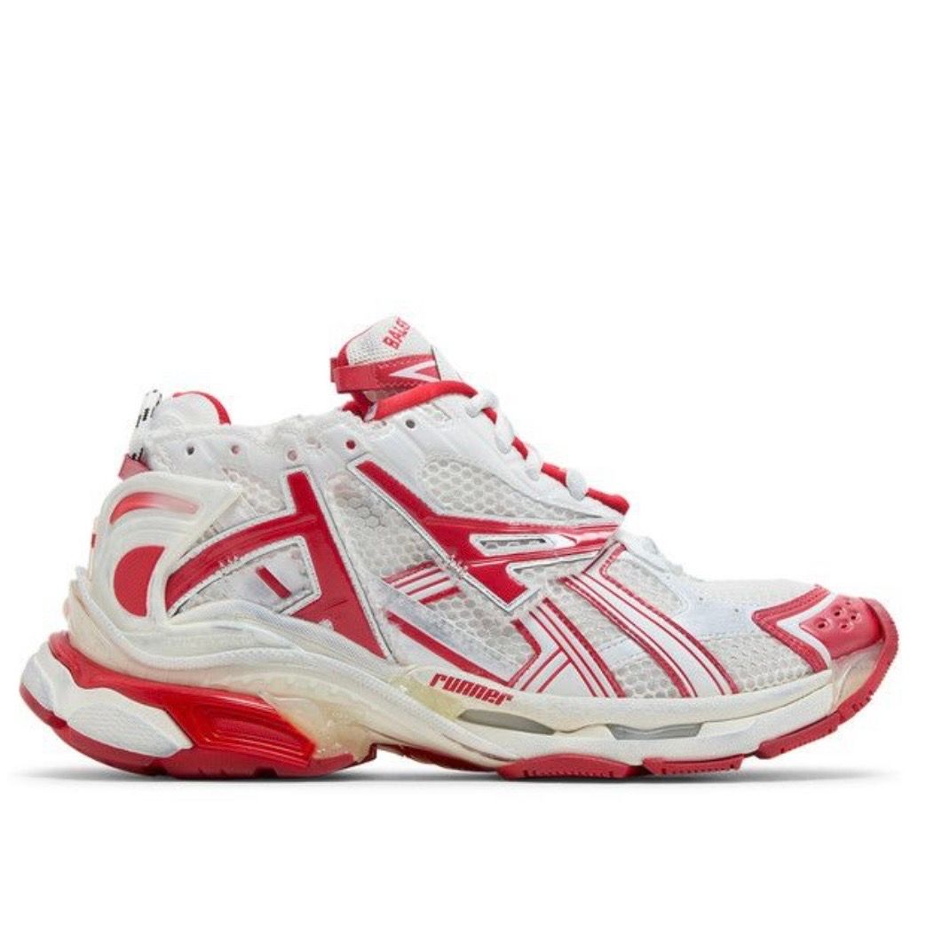 Balenciaga Runner Sneaker White Red - Preowned