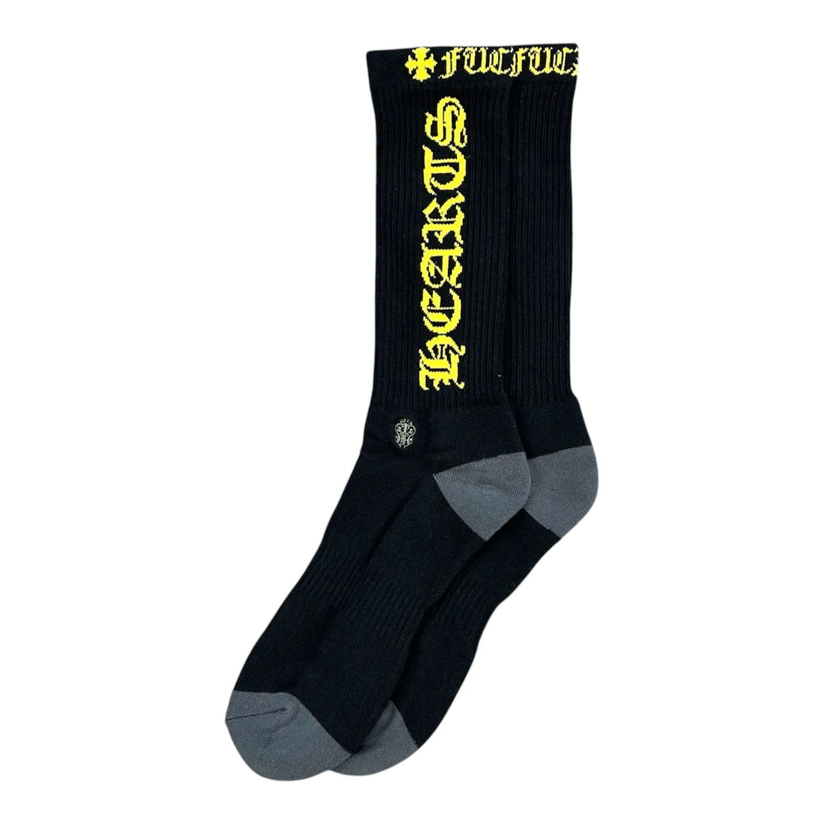 Chrome Hearts CH Logo Socks (Black/Yellow)
