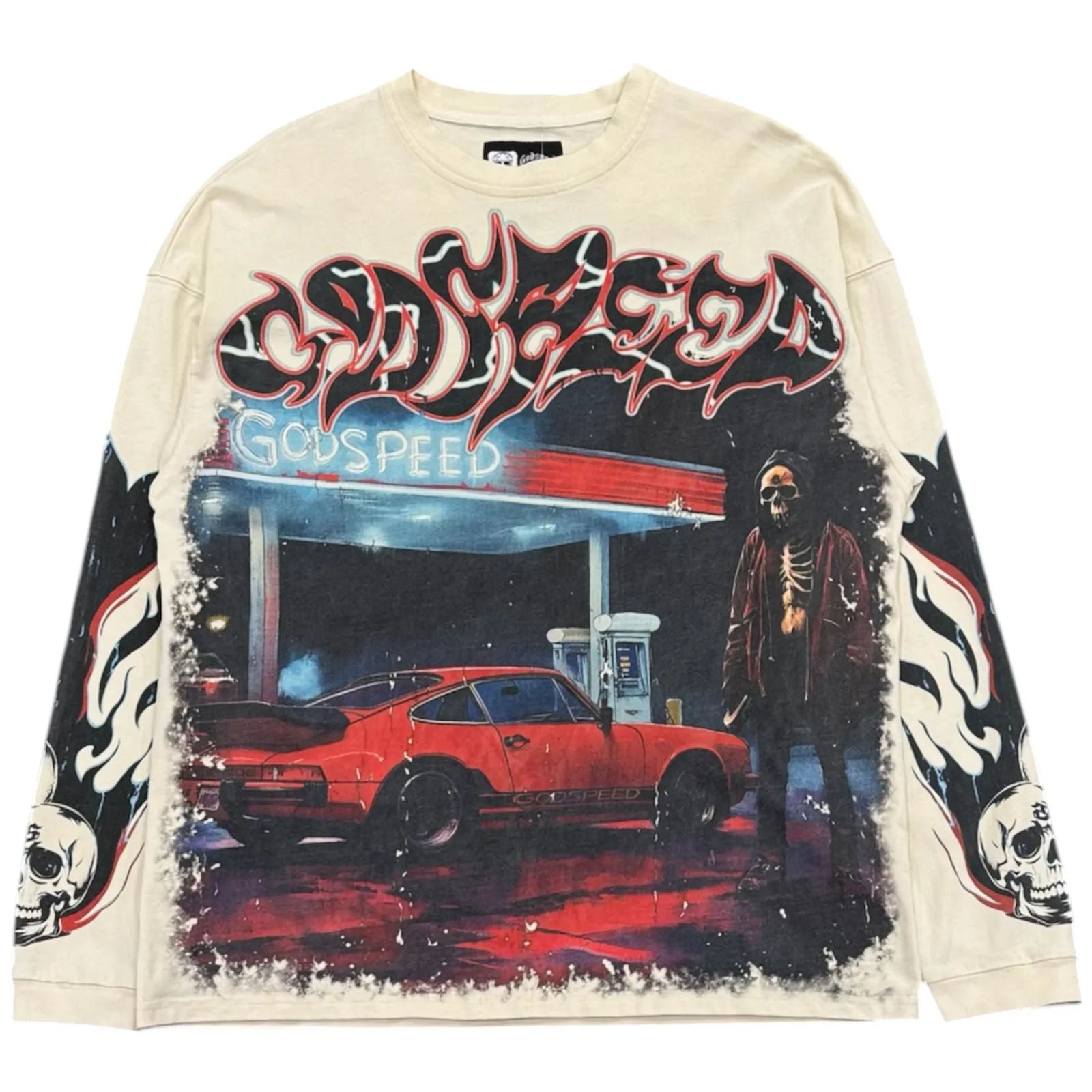 Godspeed Pit Stop L/S Tee (Bone) - Preowned