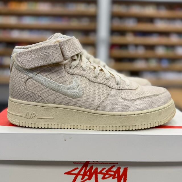 Nike Air Force 1 Mid Stussy Fossil - Preowned