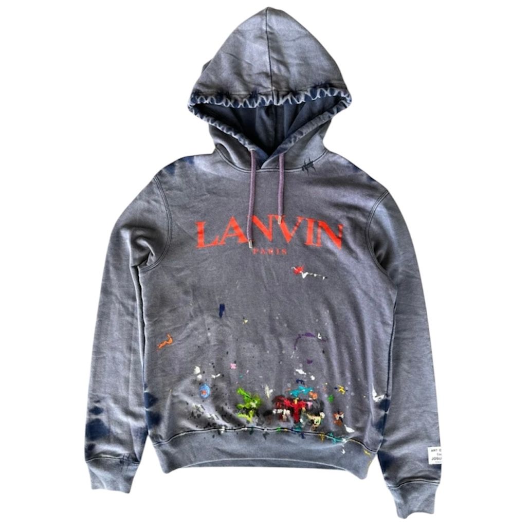 Gallery Dept Lanvin Paint Splatter Logo Hoodie (Navy)