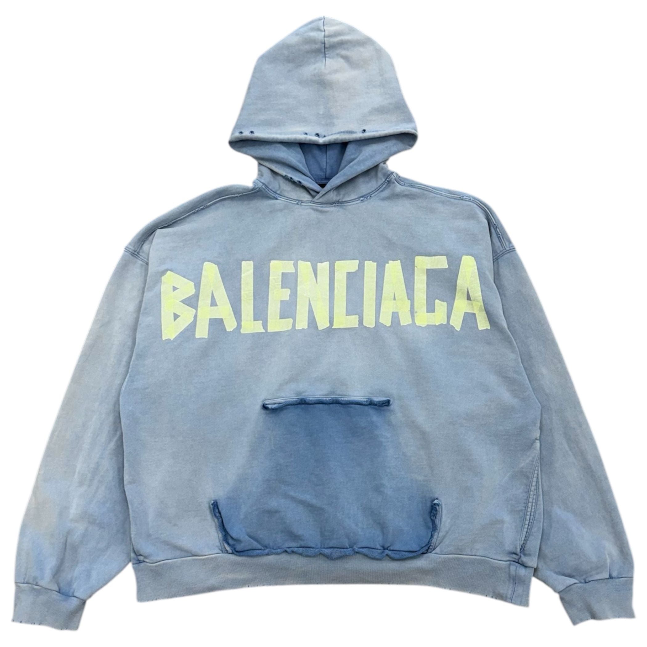 Balenciaga Tape Hoodie (Blue) - Preowned