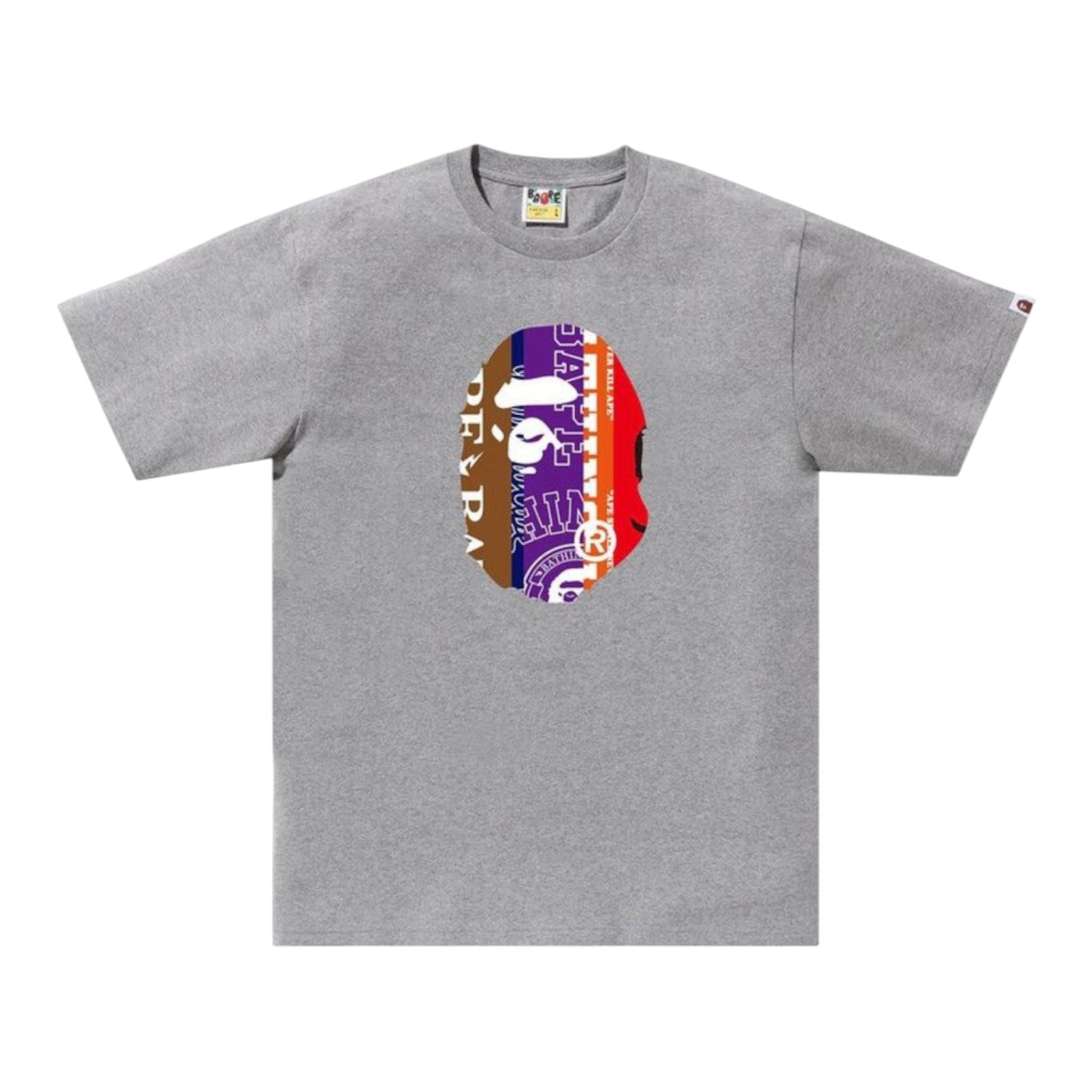 BAPE Fans Scarf Ape Head Tee Grey