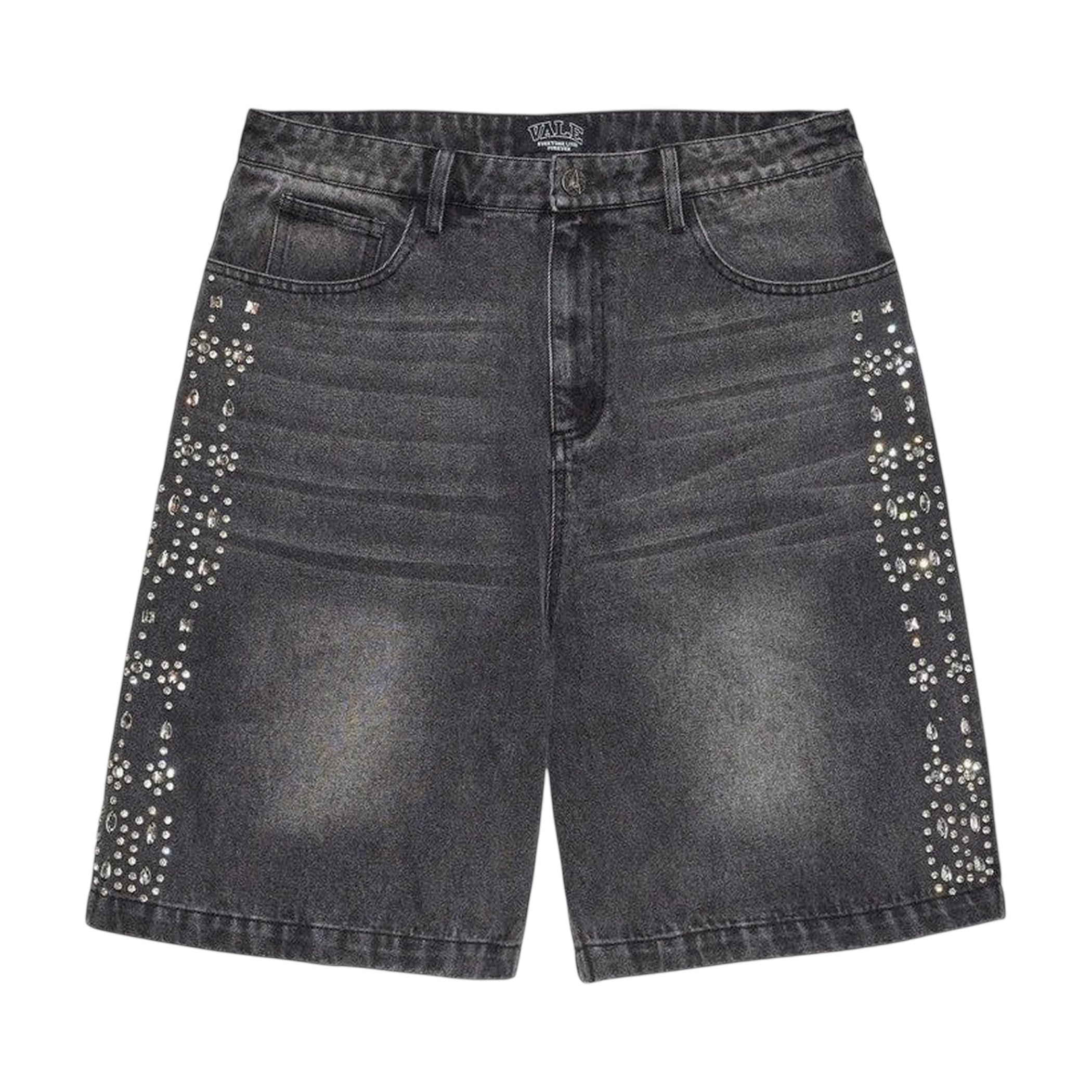 Vale Forever Crystal Jean Shorts (Black)