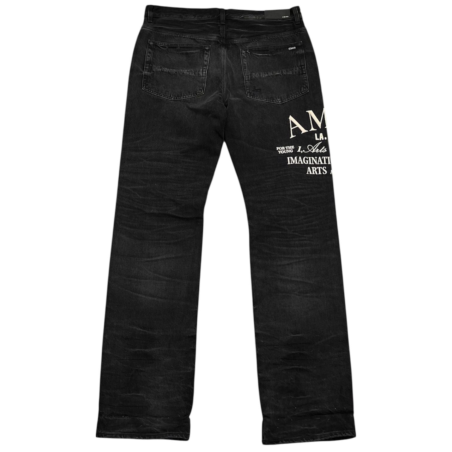 Amiri Art District Straight Jeans (Washed Black) - Preowned