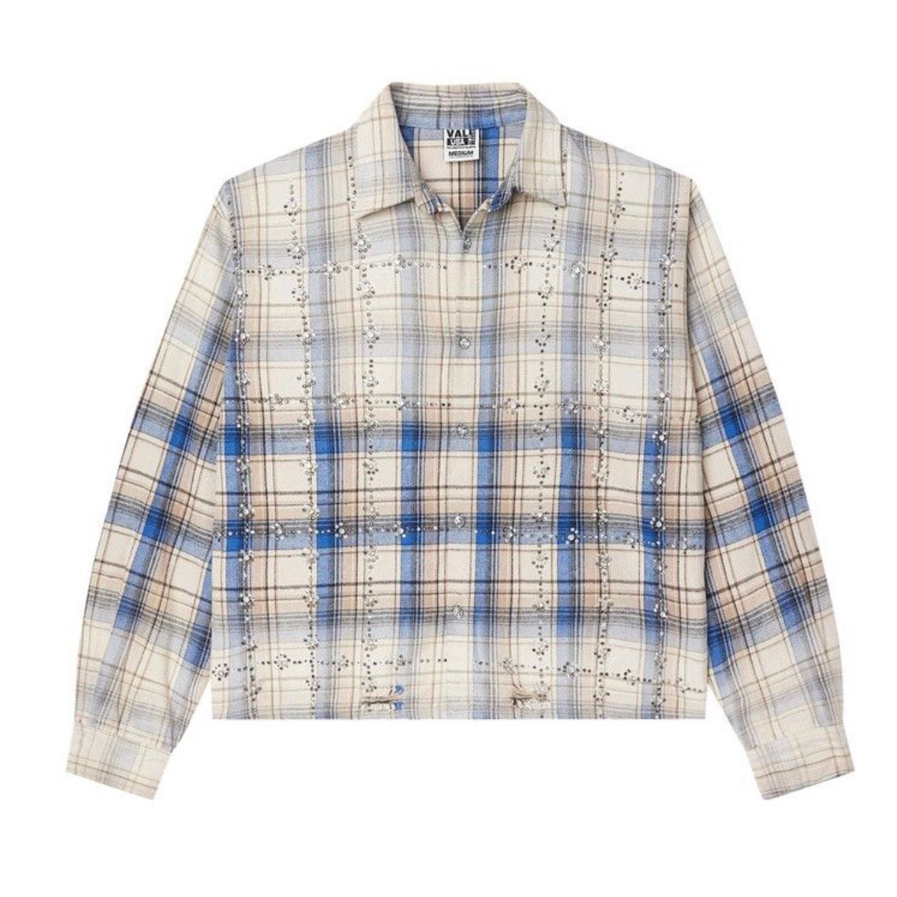 Vale Forver Skyfall Flannel (Creme/Blue) - Preowned