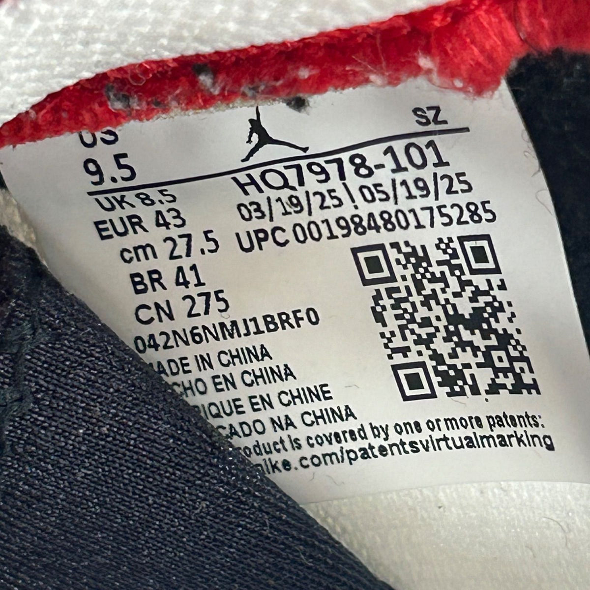 Jordan 5 Retro Fire Red Black Tongue (2025) - Preowned