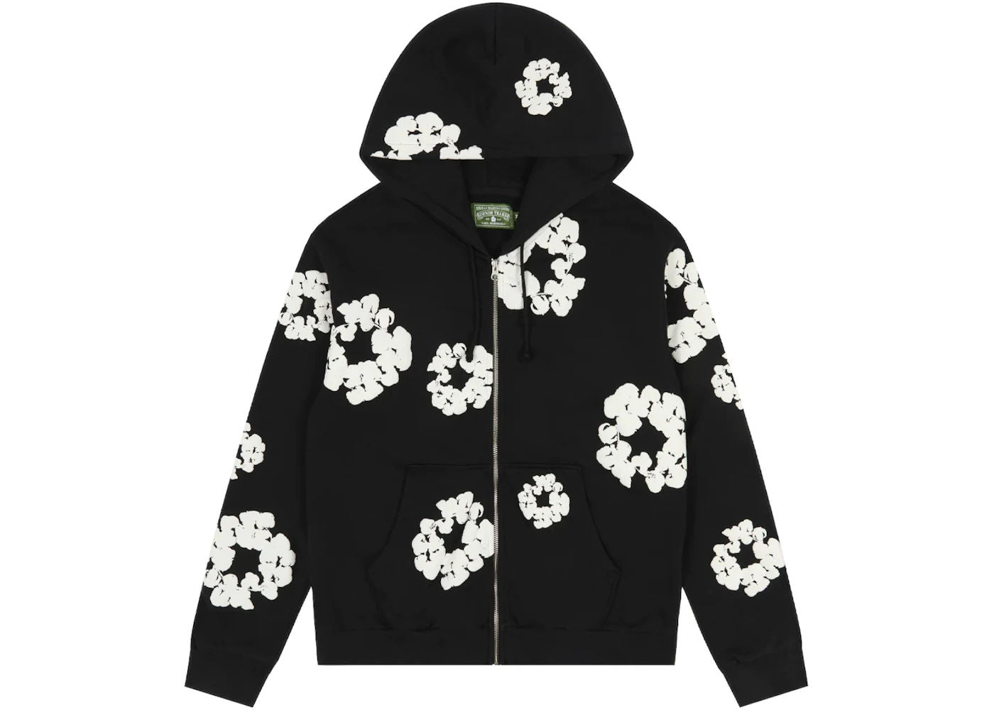 Denim Tears Cotton Wreath Zip Hoodie Black