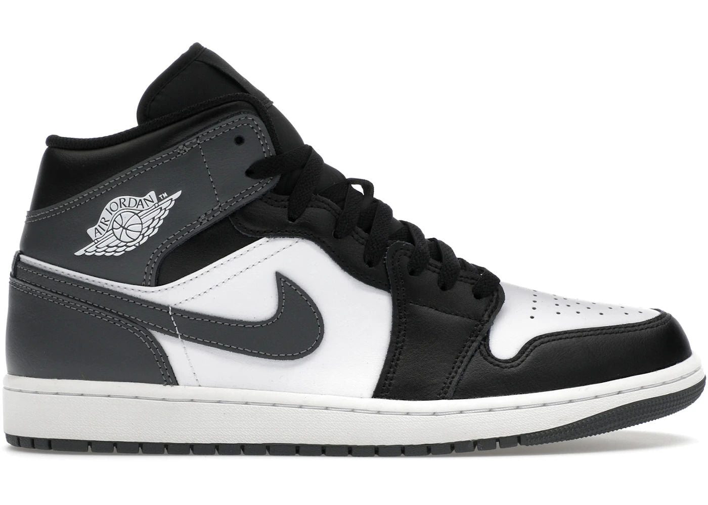 Jordan 1 Mid Black White Iron Grey - Preowned