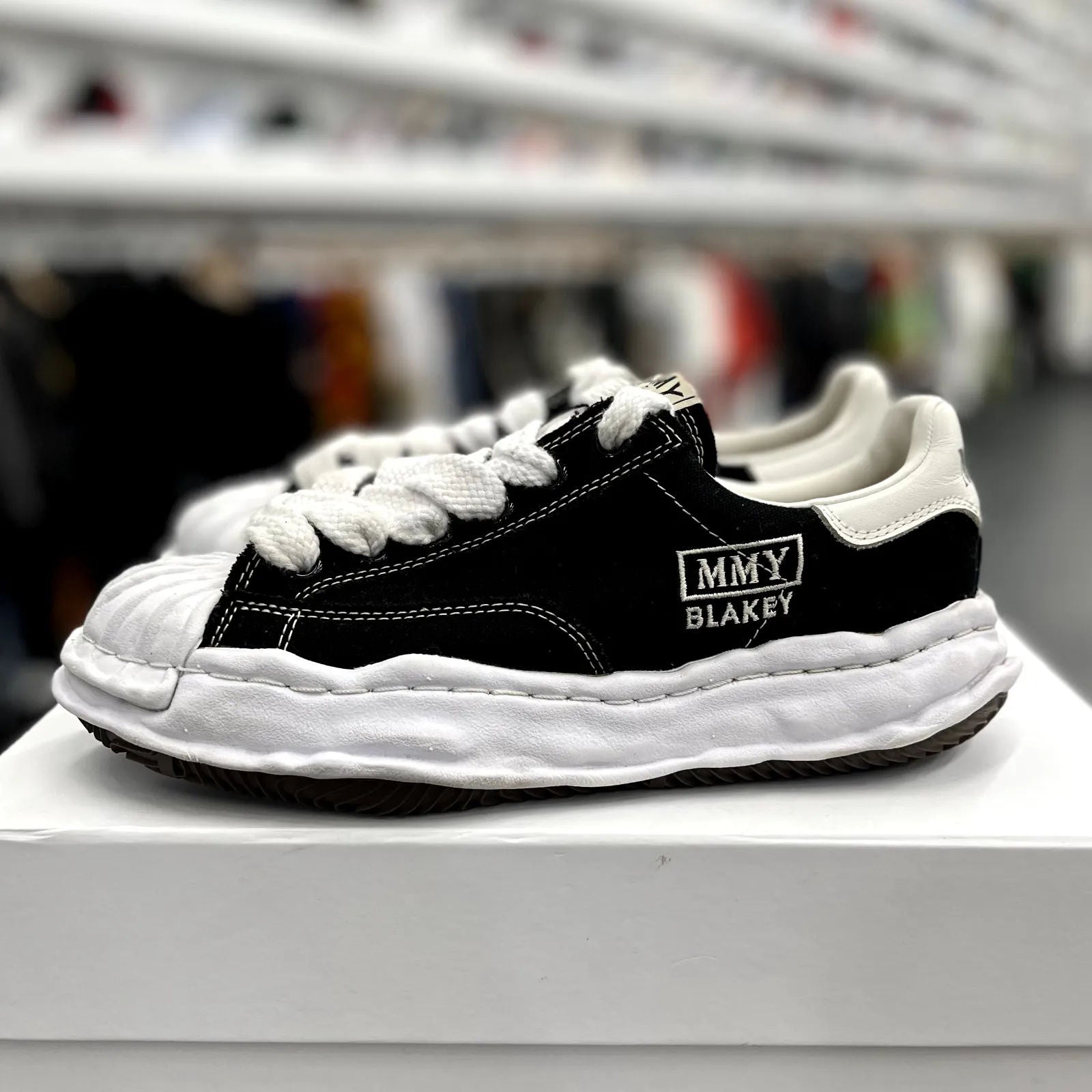 Maison Mihara Yasuhiro Blakey OG Sole Canvas Low Black White - Preowned
