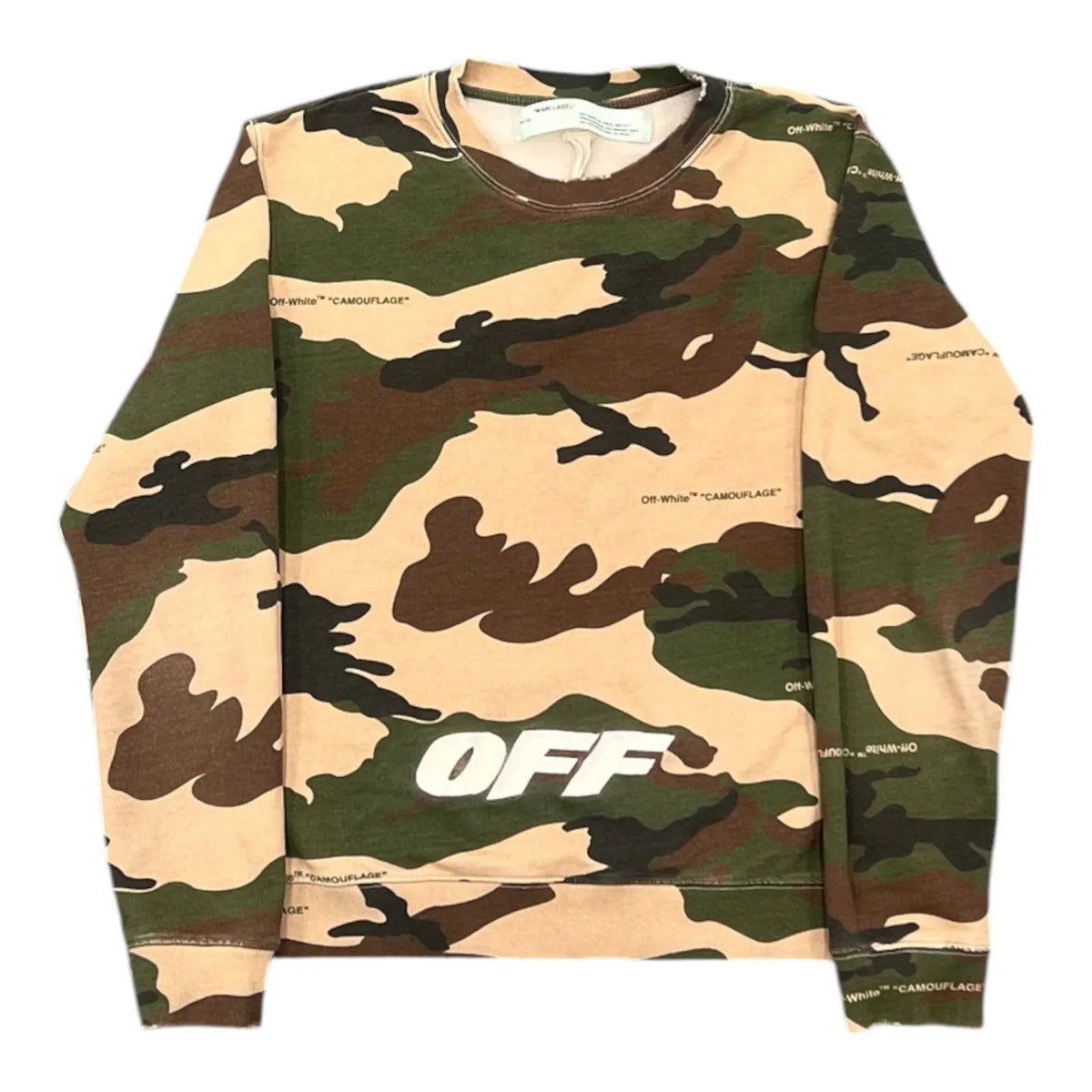 Off-White Camouflage Sweater - Preowned