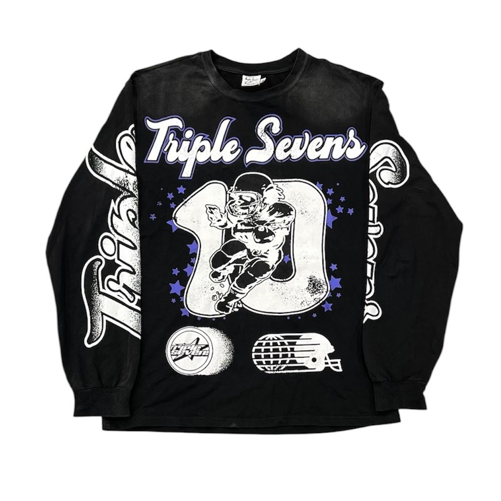 Triple 7s All Star L/S Tee (Black) - Preowned