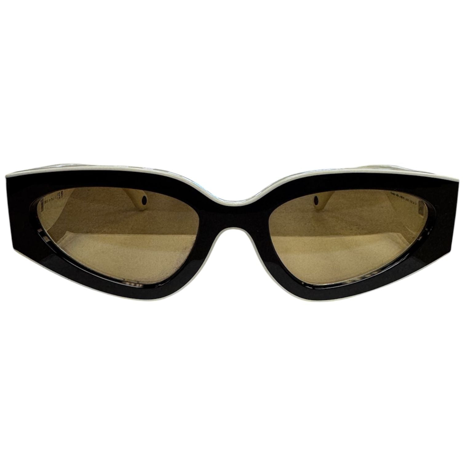 Chanel Cat Eyes Sunglasses (Black/White) (Women's) - Preowned