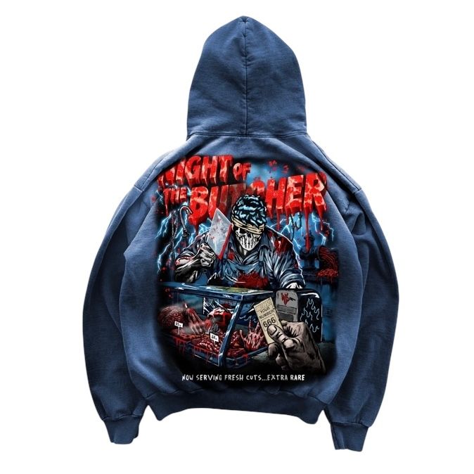 Warren Lotas Night of The Butcher IV Hoodie (Sunfaded Blue)
