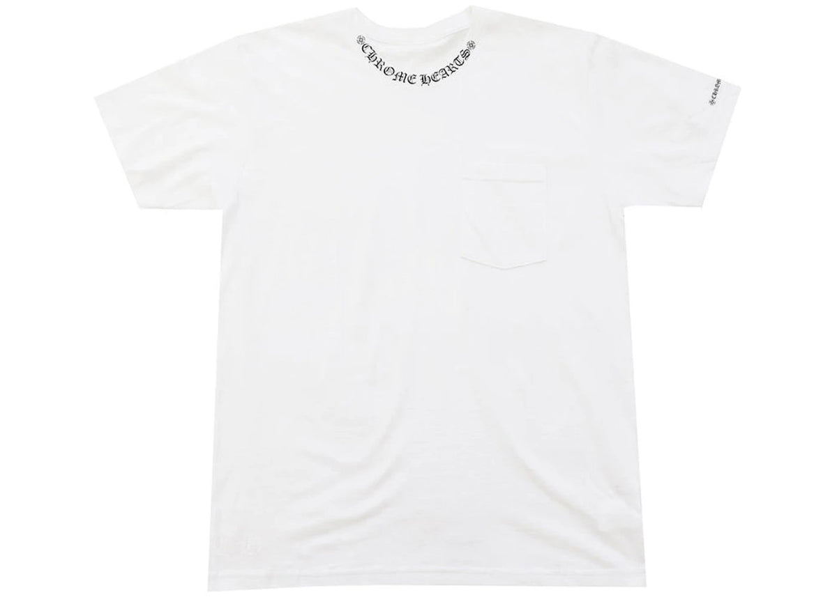 Chrome Hearts Neck Letters Logo T-shirt White - Preowned
