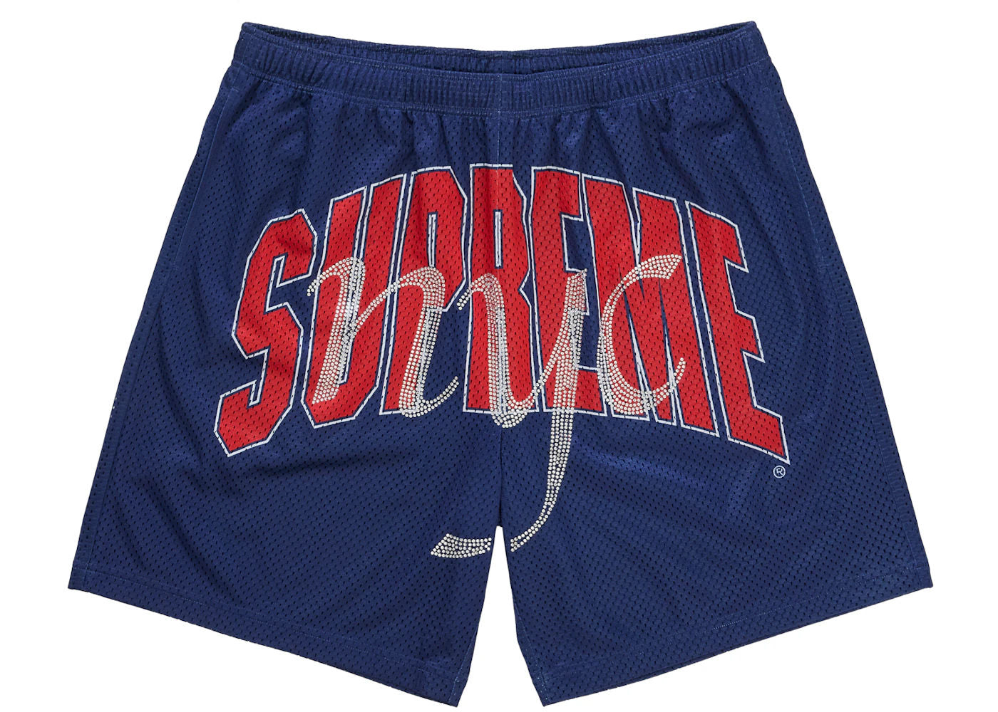 Supreme Rhinestone Mesh Short Navy