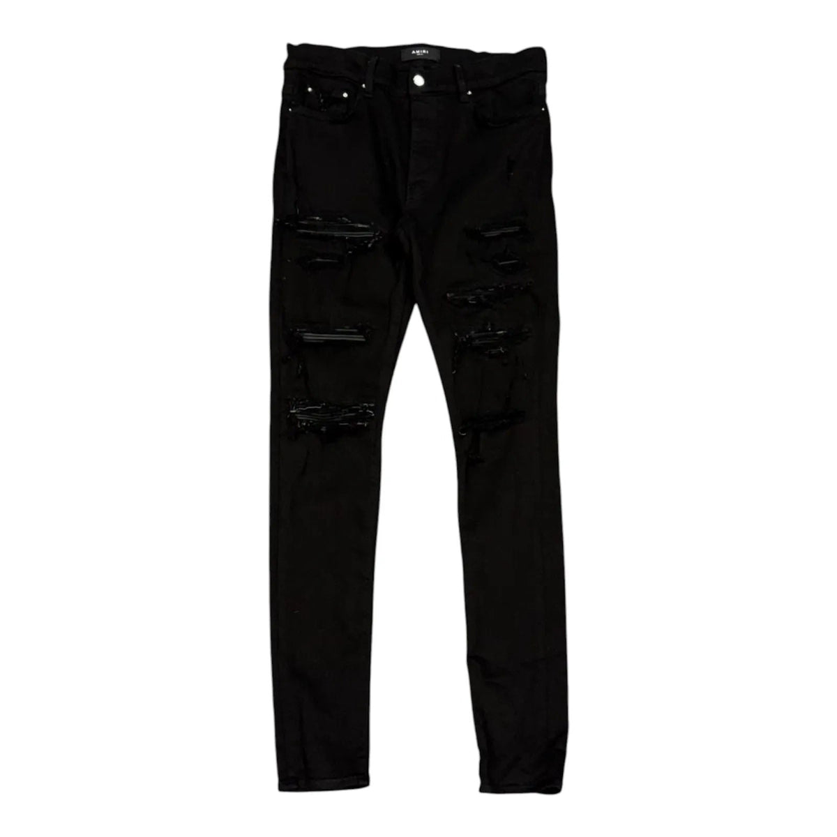 Amiri Mx1 Leather Patch (Black/Black) - Preowned