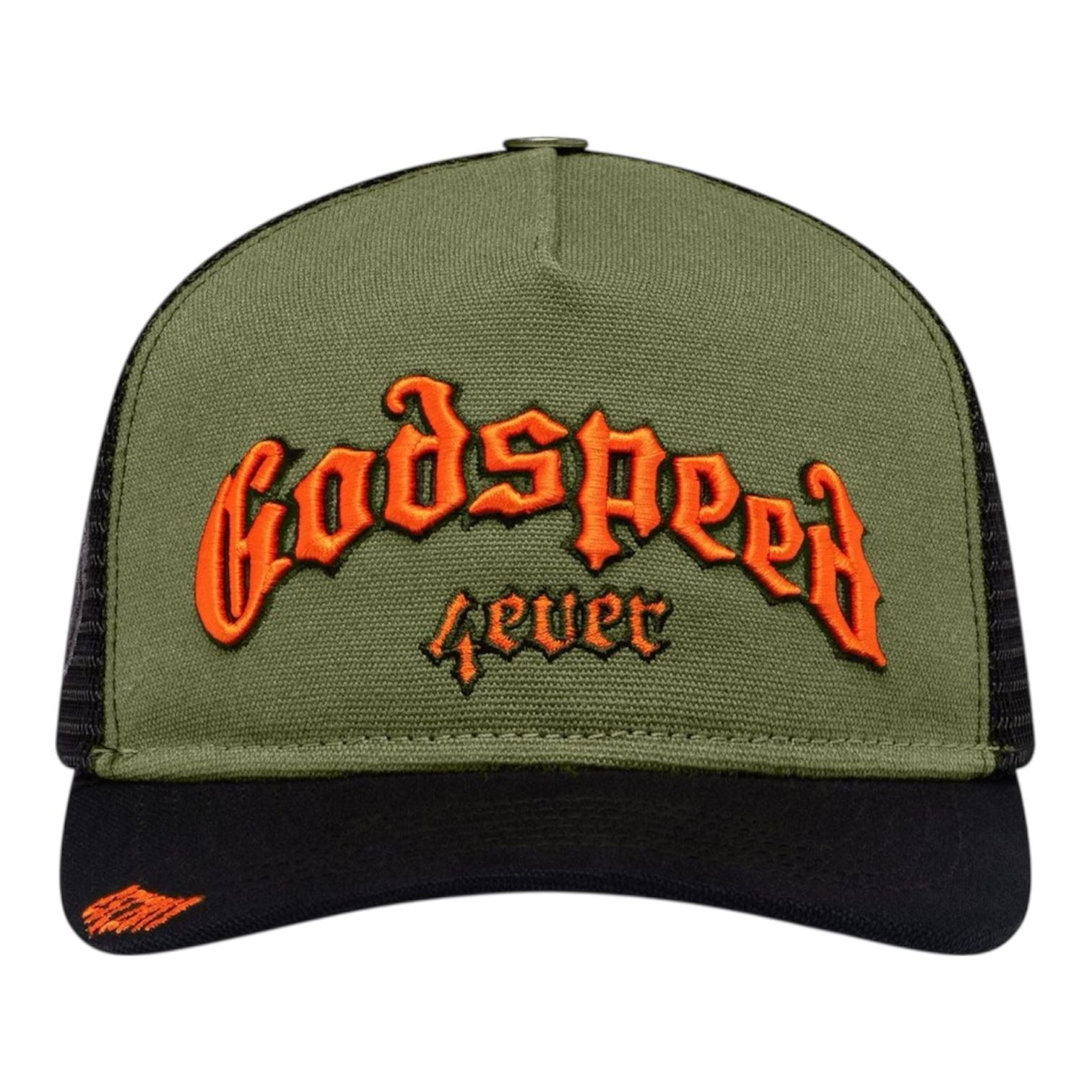 Godspeed GS Forever Trucker Hat (Olive/Orange)
