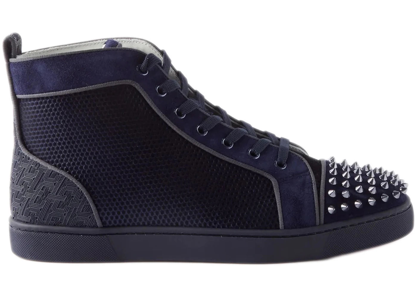 Christian Louboutin Lou Spikes Orlato Flat Version Rock - Preowned
