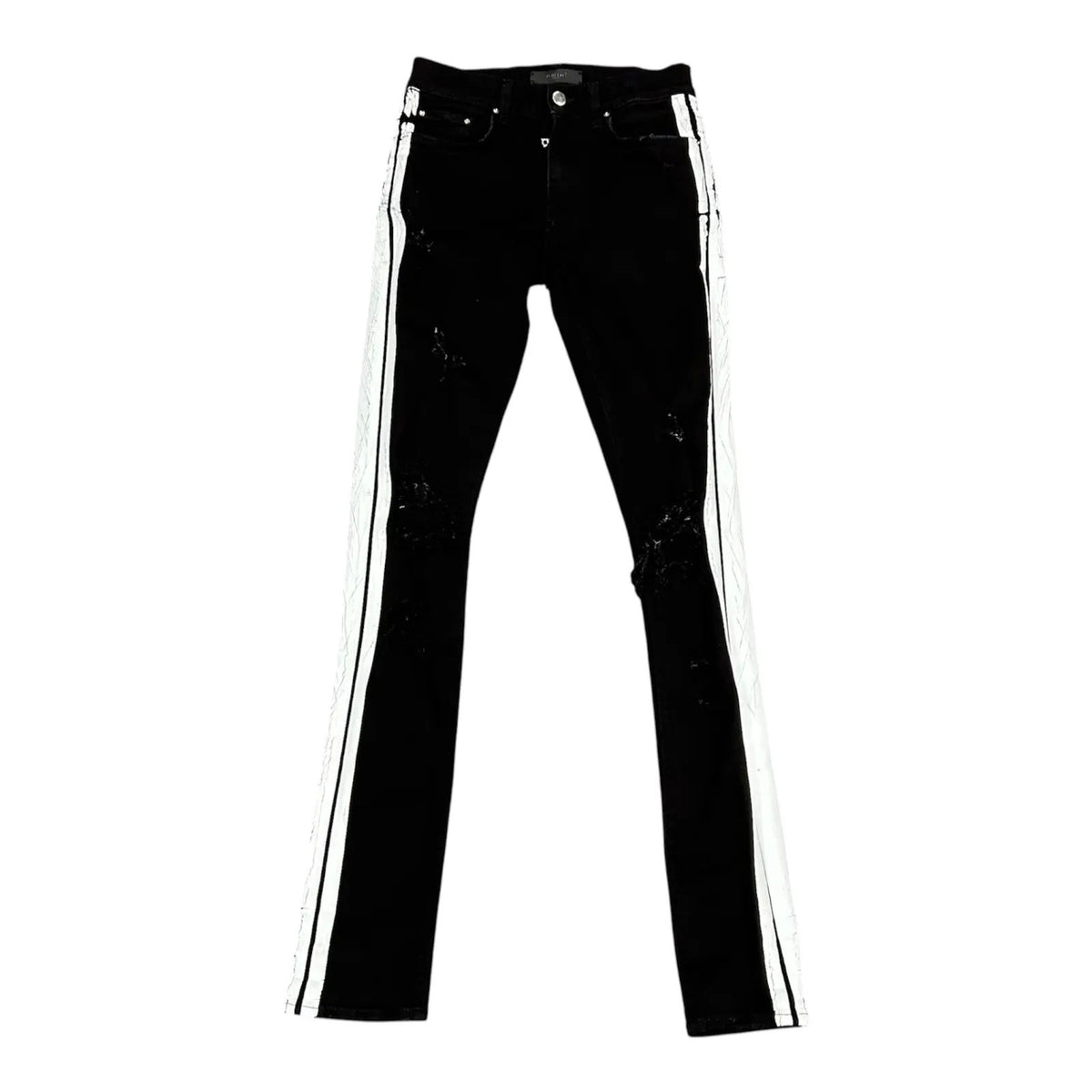 Amiri Flocked Track Jeans (Black/White) - Preowned