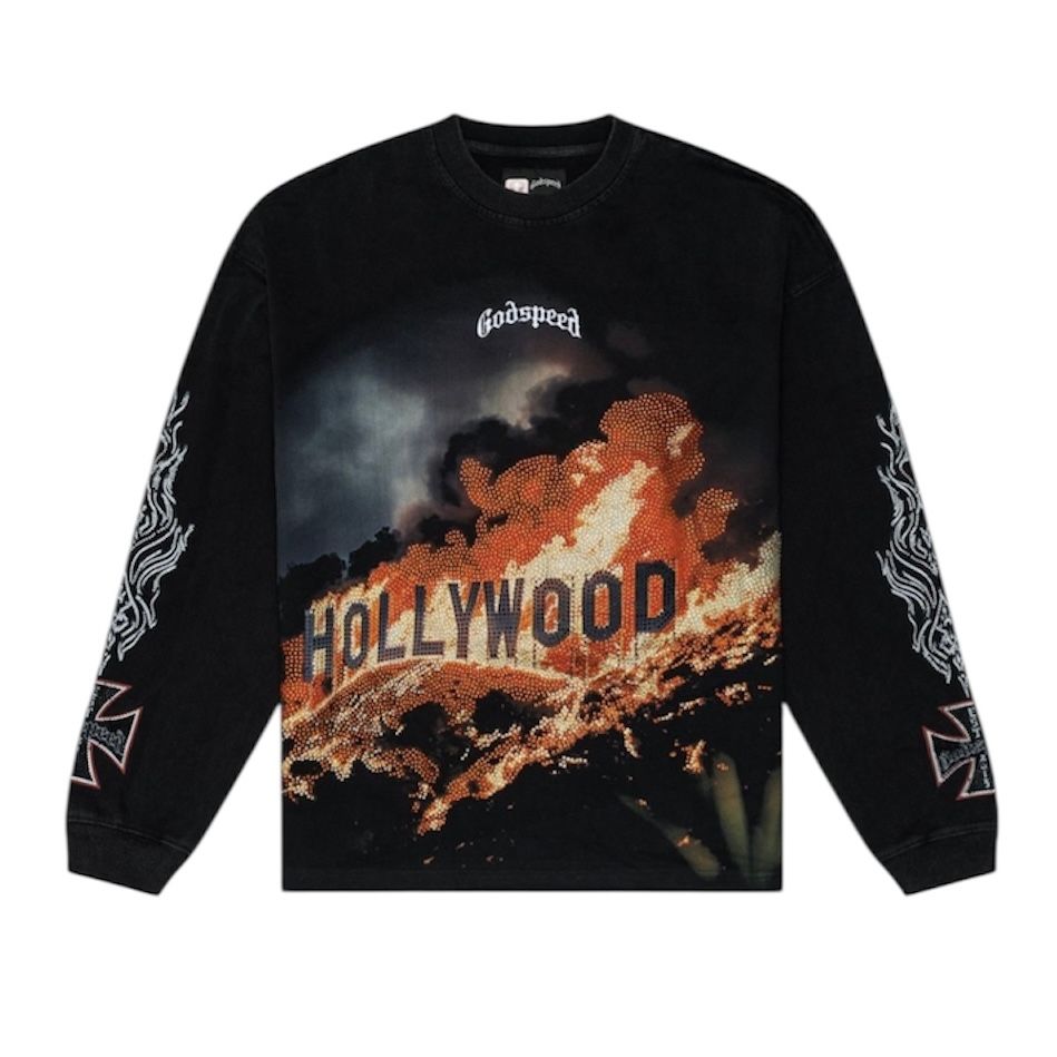 Godspeed Hollywood Inferno VVS L/S Tee (Black Wash)