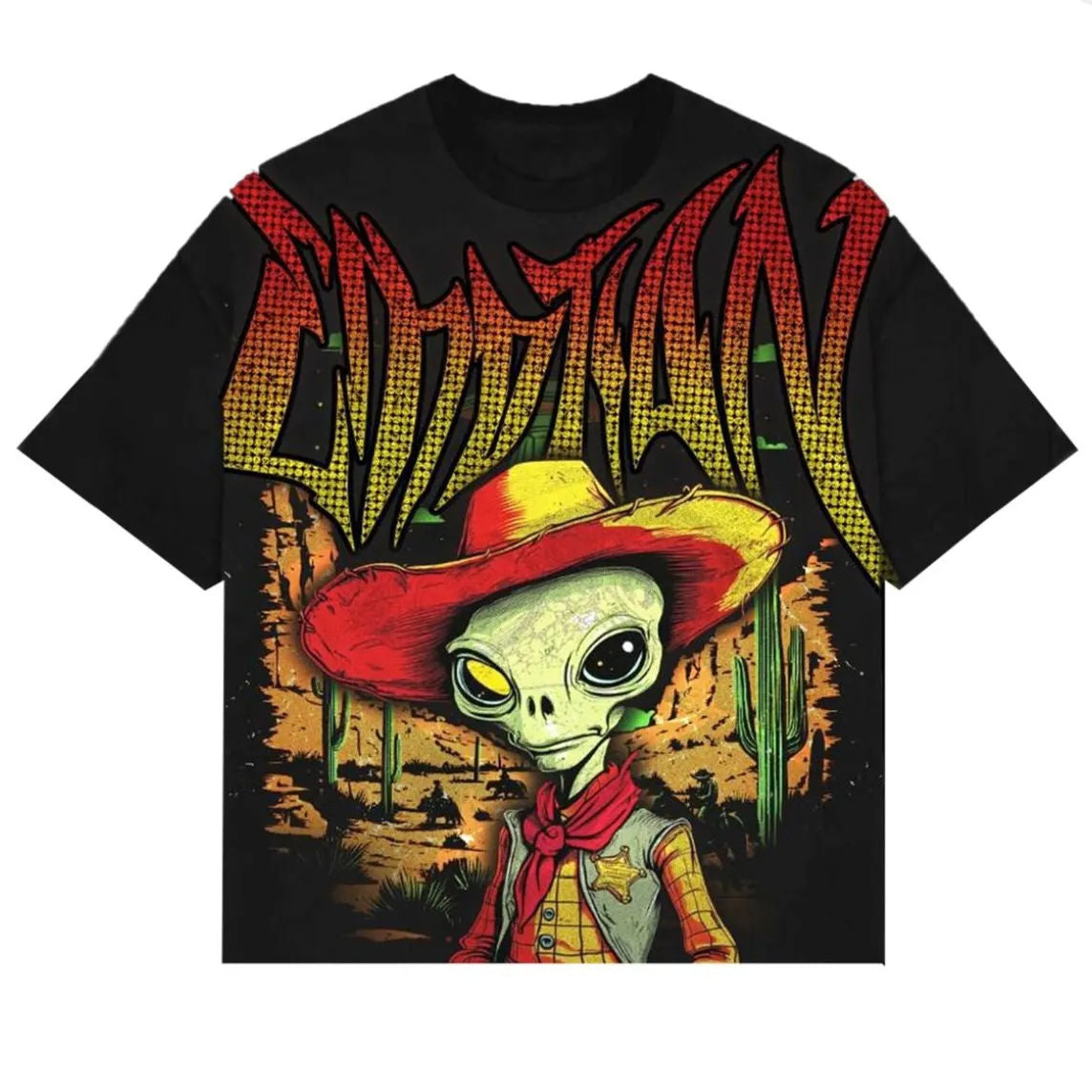 Mixed Emotion Ranger Rhinestone Tee (Black) - Preowned