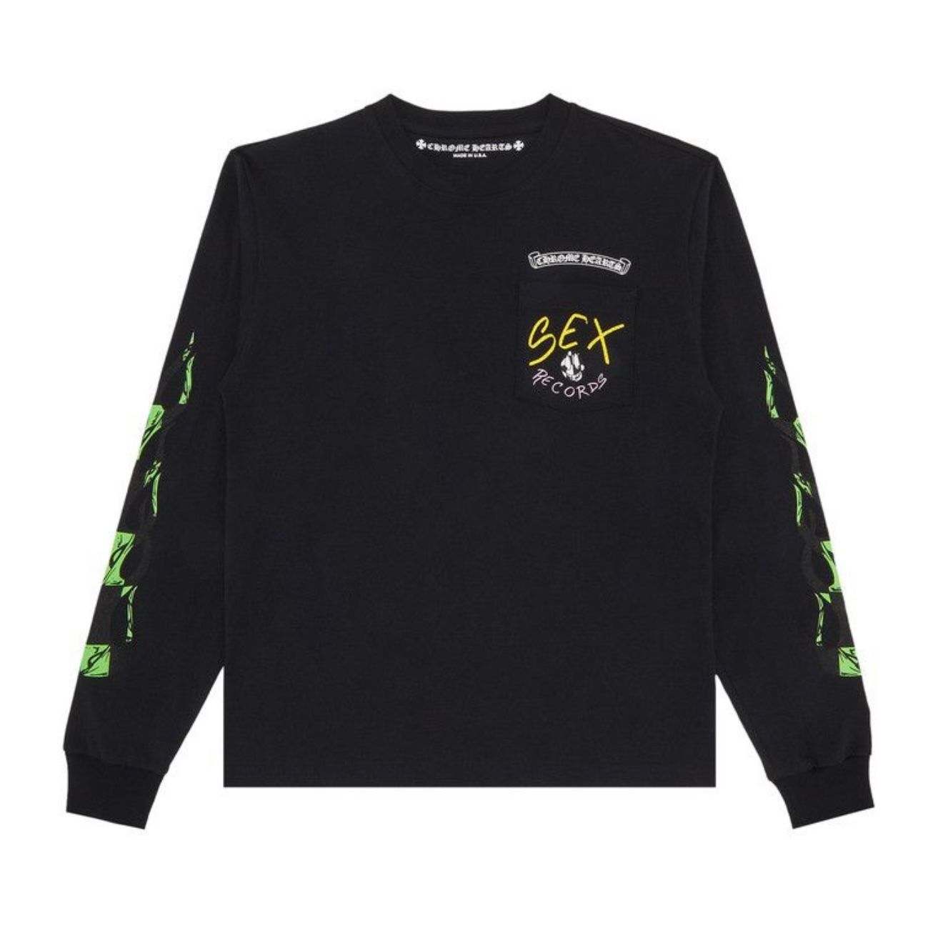 Chrome Hearts Matty Boy Sex Record LS Tee (Black) - Preowned