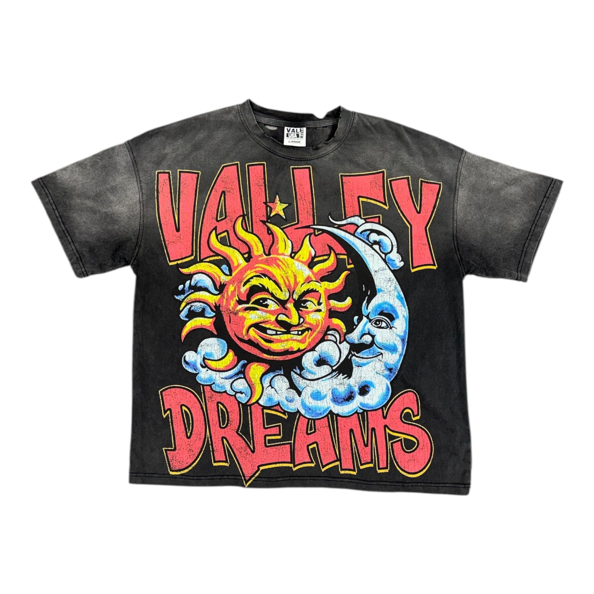 Vale Forever Thrashed Sun Tee (Black) - Preowned