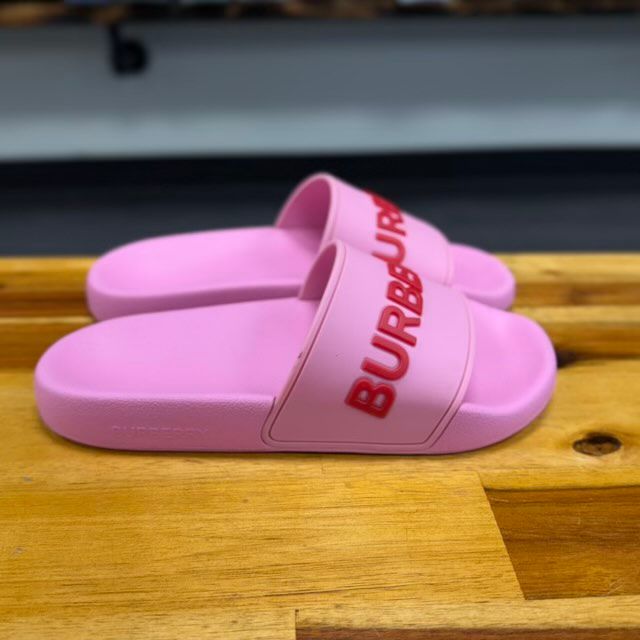 Burberry Embossed Logo Slides Bubblegum Pink (W)