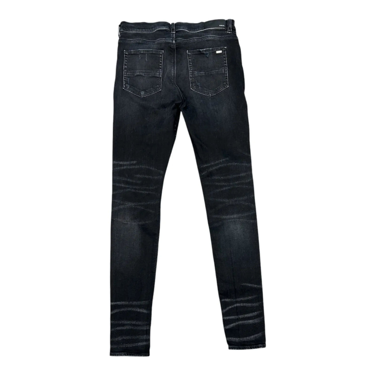 Amiri Paint Drip Logo Jeans (Black) - Preowned