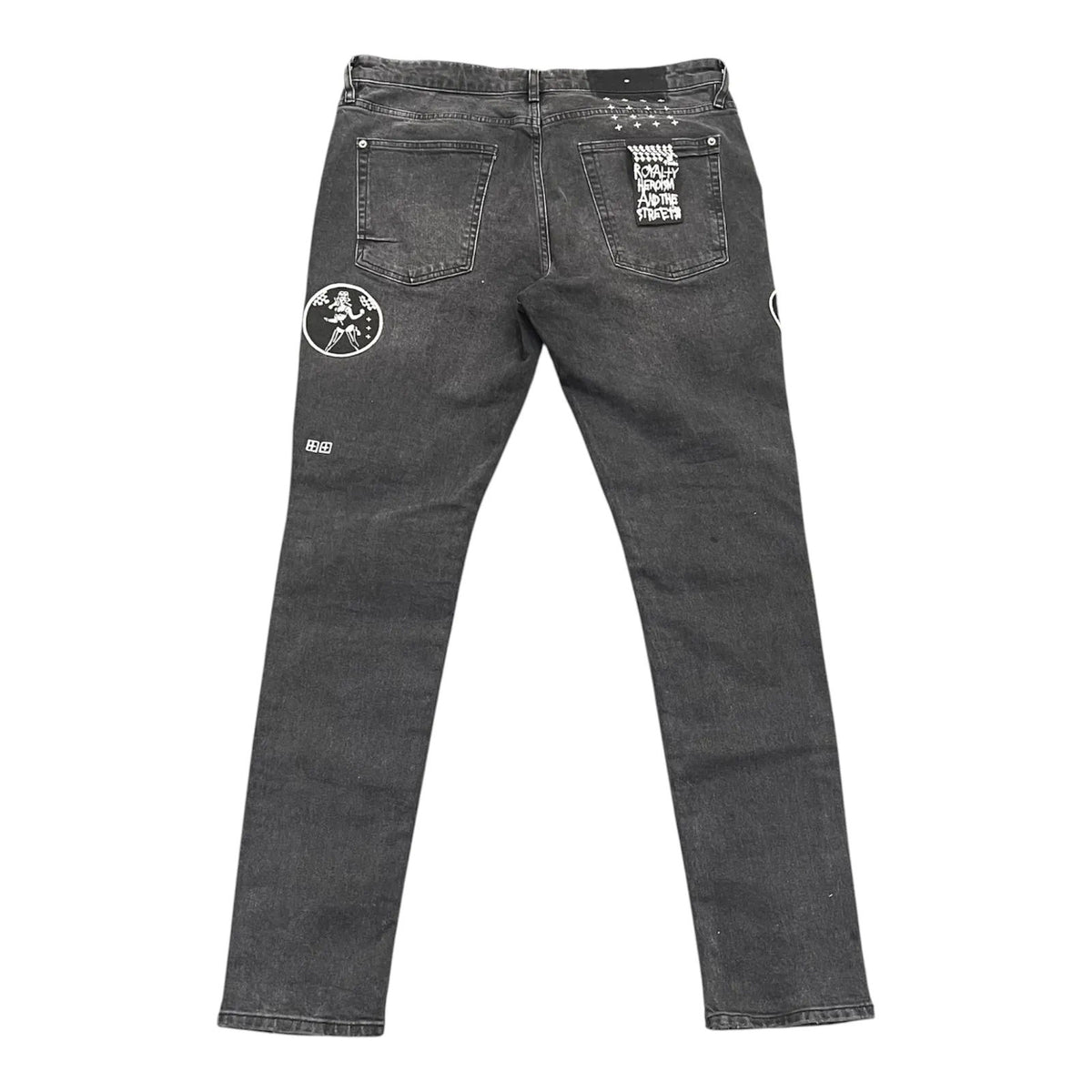 Ksubi Van Winkle Roadhouse Patched Jeans (Black Wash) - Preowned