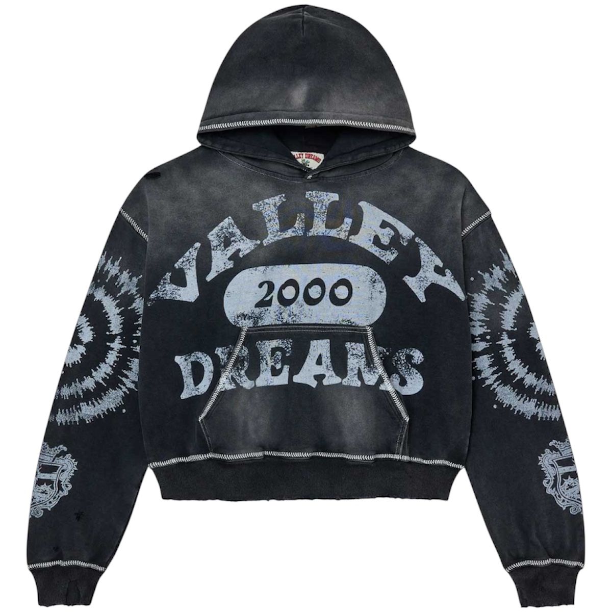 Vale Forever 2000 Spiral Pullover Hoodie (Black) - Preowned