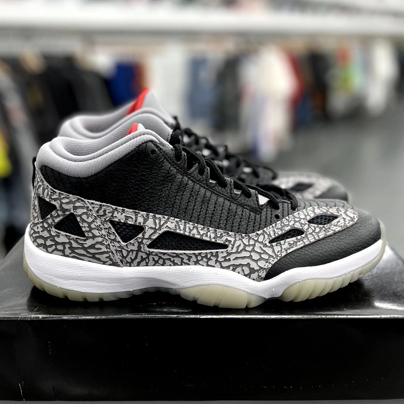 Jordan 11 Retro Low IE Black Cement - Preowned