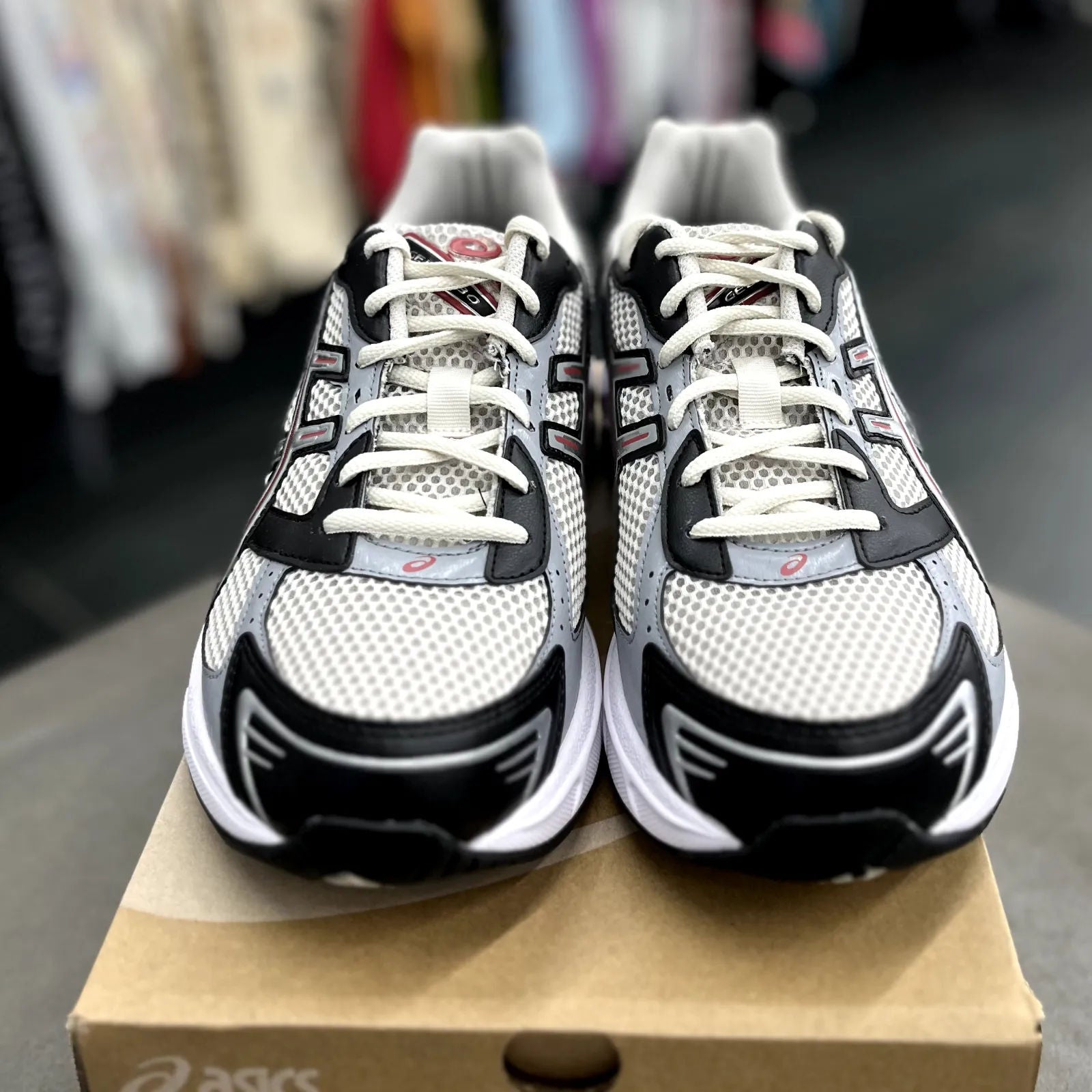ASICS Gel-1130 Smoke Grey Pure Silver Red - Preowned