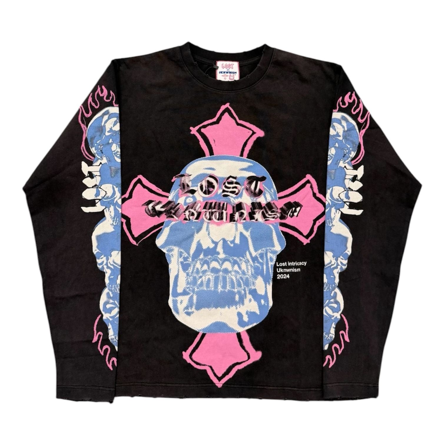 Lost Intricacy x Unkwnism Longsleeve Tee (Black/Pink)